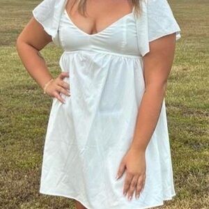 Elegant White Women's Dress